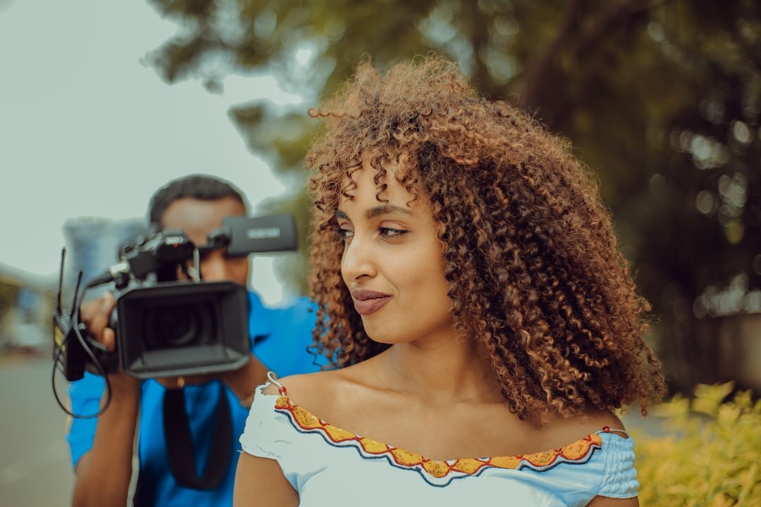woman posing for photo shoot